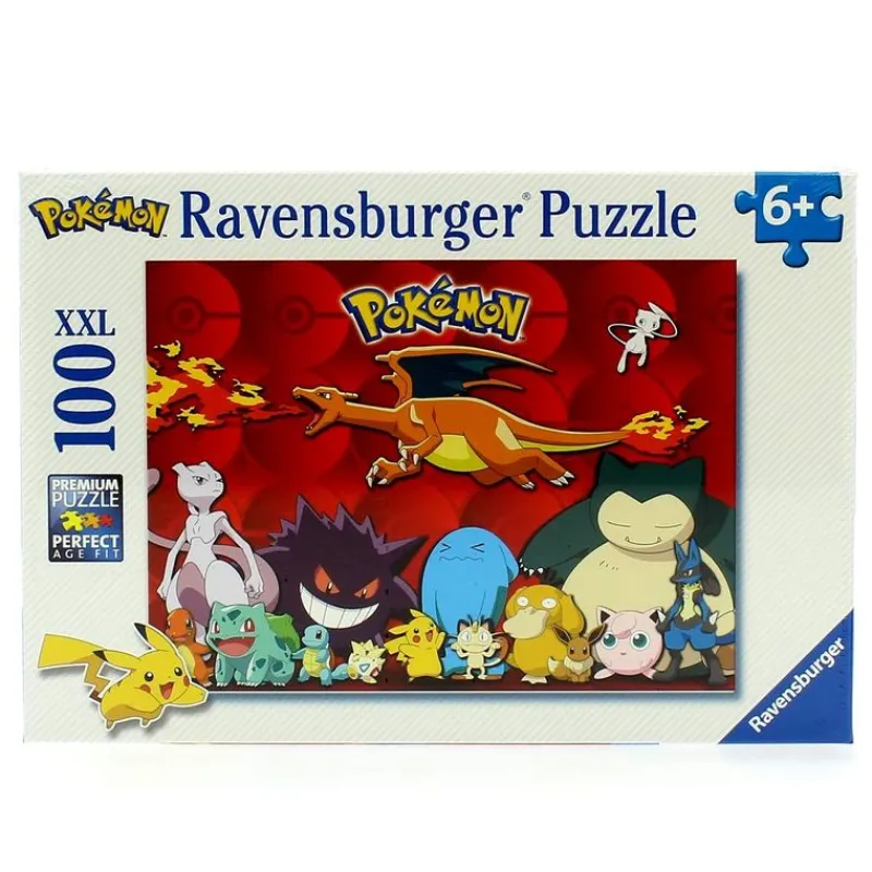 RAVENSBURGER Puzzles Y Construcciones|Pokémon Puzzle XXL de 100 Piezas