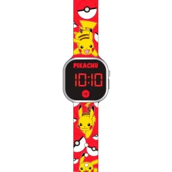KIDS EUROSWAN Pokémon Reloj Digital LED Pikachu- Electrónicos