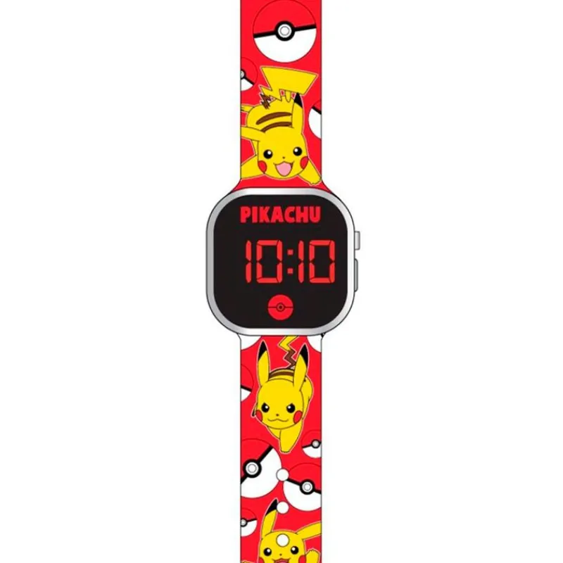 KIDS EUROSWAN Pokémon Reloj Digital LED Pikachu- Electrónicos