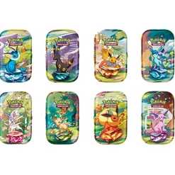 BANDAI Tcg Pokemon|Amigos Y Familia|Pokémon TCG Evoluciones Prismáticas Mini Lata Surtida