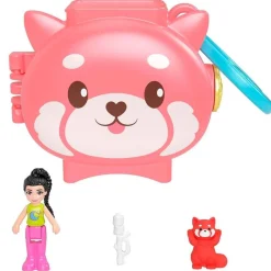 MATTEL Polly Pocket Estuche Panda Rojo- Muñecas