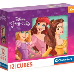 CLEMENTONI Puzzles Y Construcciones|Princesas Disney Cubos 12 Piezas