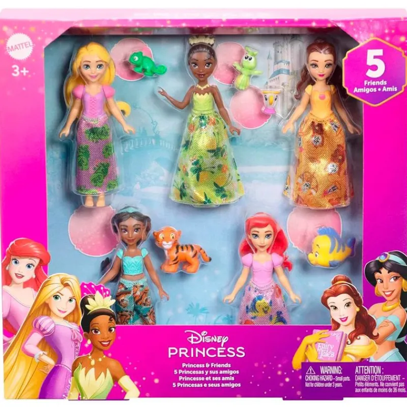 MATTEL Muñecas|Princesas Disney Pack Mini Muñecas y Amigos