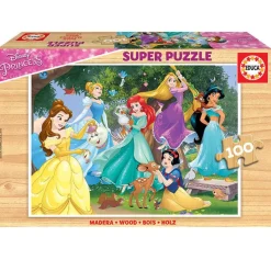EDUCA Juegos De Madera|Puzzles Y Construcciones|Princesas Disney Puzzle 100 Piezas