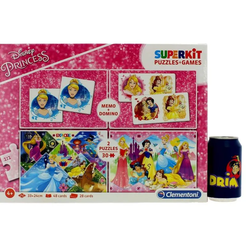 CLEMENTONI Puzzles Y Construcciones|Princesas Disney Puzzle 2x30 Dominó y Memory