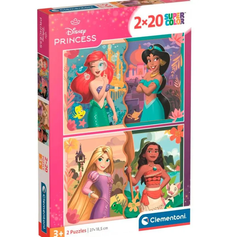 CLEMENTONI Princesas Disney Puzzle 2x20 Piezas- Puzzles Y Construcciones