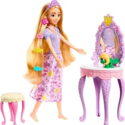 MATTEL Muñecas|Princesas Disney Rapunzel con Tocador