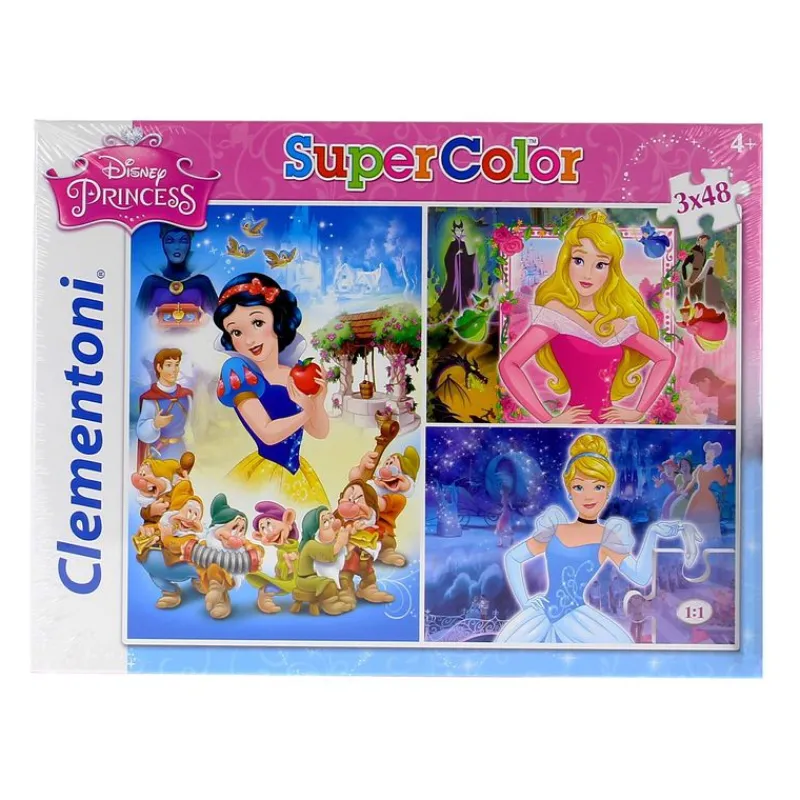 CLEMENTONI Puzzles Y Construcciones|Princesas Puzzle 3 x 48 Pzs
