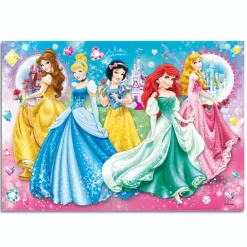 CLEMENTONI Puzzles Y Construcciones|Princesas Puzzle Brillos de 104 Piezas