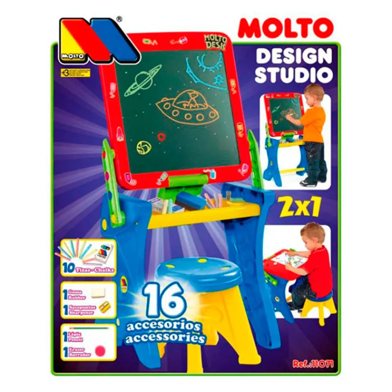 MOLTO Pupitre Pizarra 2 en 1 Básico- Escolar