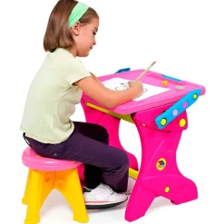 MOLTO Pupitre y Pizarra 2 en 1 Rosa- Escolar