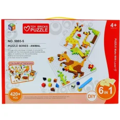 DRIM DISCOUNT Manualidades|Puzzles Y Construcciones|Puzzle 6 en 1 Animales