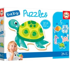 EDUCA Puzzles Y Construcciones|Puzzle Baby Animales Marinos