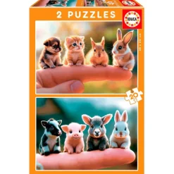 EDUCA Puzzle Bebés Animales 2x20 Piezas- Puzzles Y Construcciones