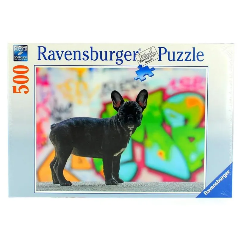 RAVENSBURGER Puzzles Y Construcciones|Puzzle Bulldog Francés de 500 Piezas