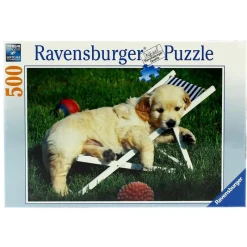 RAVENSBURGER Puzzles Y Construcciones|Puzzle Cachorros Golden Retriver 500 Piezas