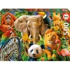 EDUCA Puzzle Collage Animales 500 Piezas- Puzzles Y Construcciones