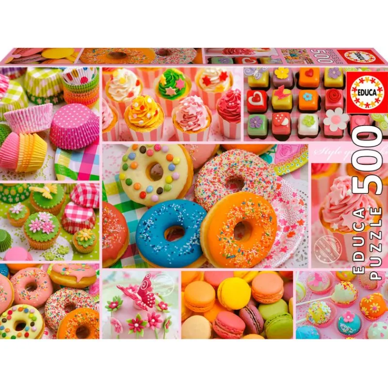 EDUCA Puzzle Collage de Dulces 500 Piezas- Puzzles Y Construcciones