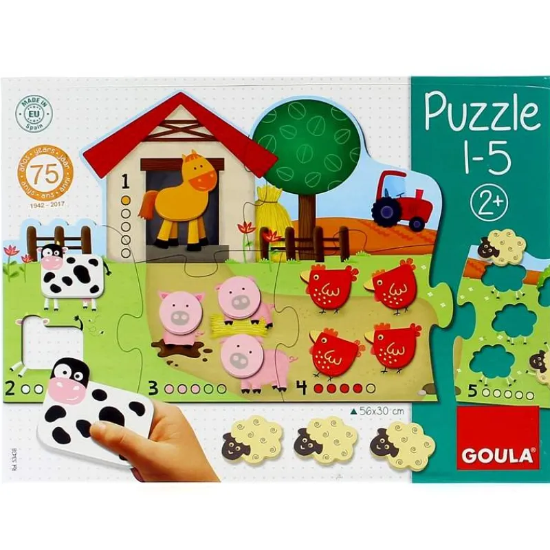 GOULA Puzzle Contar del 1 al 5- Puzzles Y Construcciones