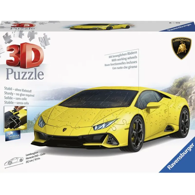 RAVENSBURGER Puzzles Y Construcciones|Puzzle 3D Lamborghini Huracán EVO Amarillo