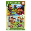 EDUCA Juegos De Madera|Puzzle de Madera Parque de Atracciones 2x25 Piezas
