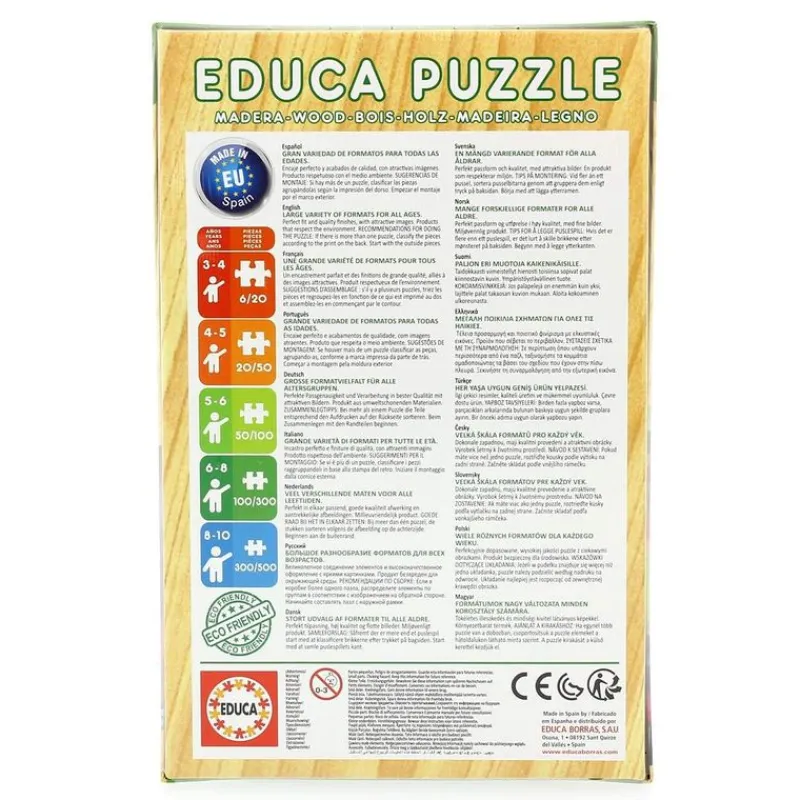 EDUCA Juegos De Madera|Puzzle de Madera Parque de Atracciones 2x25 Piezas