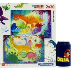 CLEMENTONI Puzzle Dinosaurios 2x20 Piezas- Puzzles Y Construcciones