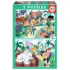 EDUCA Puzzle Doble Zoo- Puzzles Y Construcciones