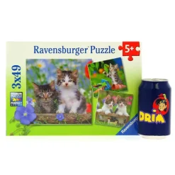 RAVENSBURGER Puzzle Gatitos Atigrados 3 x 49 Piezas- Puzzles Y Construcciones