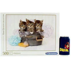 CLEMENTONI Puzzles Y Construcciones|Puzzle Gatitos en el Baño 500 Piezas