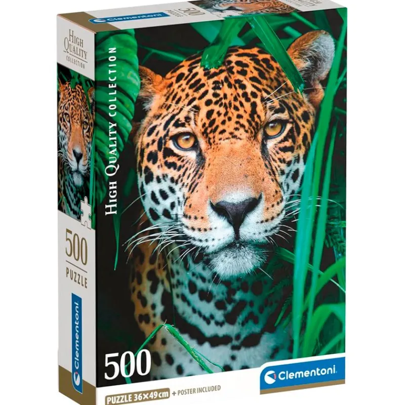 CLEMENTONI Puzzle Jungla Jaguar 500 Piezas- Puzzles Y Construcciones