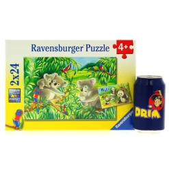 RAVENSBURGER Puzzles Y Construcciones|Puzzle Koala y Panda 2 x 24 Piezas