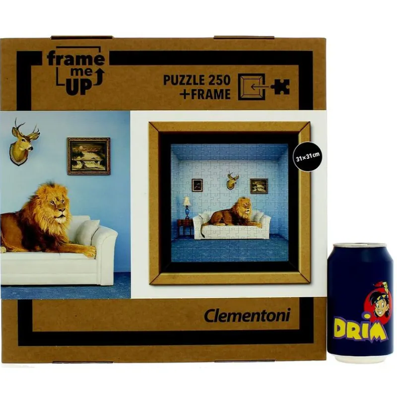 CLEMENTONI Puzzle León con Marco 250 Piezas- Puzzles Y Construcciones