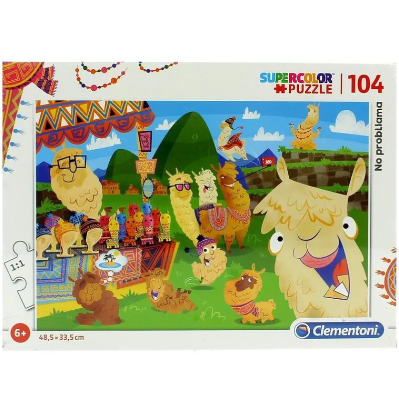 CLEMENTONI Puzzle Llama 104 Piezas- Puzzles Y Construcciones
