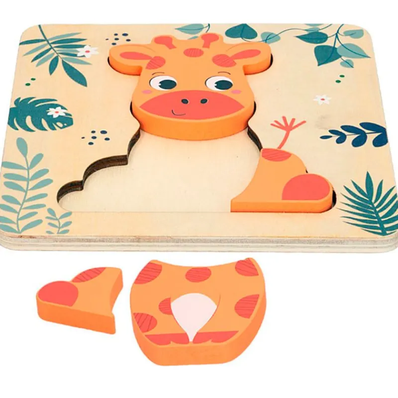 COLOR BABY Puzzle Madera 3D Animal Surtido- Juegos De Madera|Primera Infancia Y Preescolar