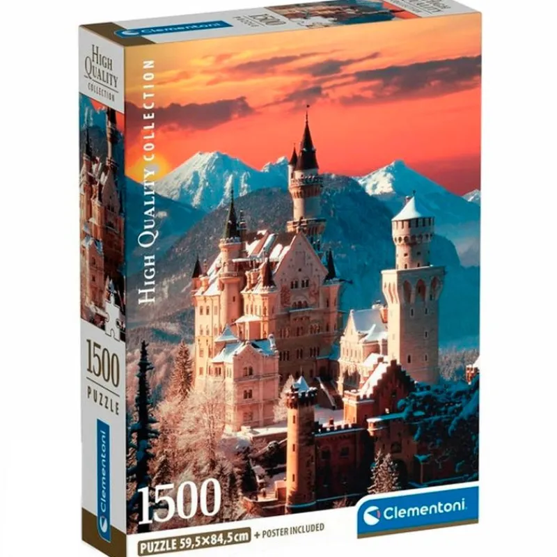 CLEMENTONI Puzzles Expertos: Más De 1000 Piezas|Puzzles Y Construcciones|Puzzle Neuschwanstein 1000 Piezas