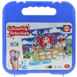 EDUCA Puzzle Piratas para Pintar 100 Piezas- Puzzles Y Construcciones