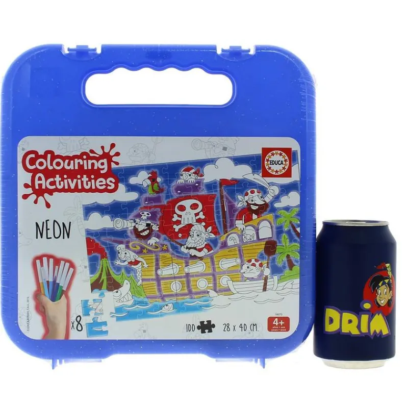 EDUCA Puzzle Piratas para Pintar 100 Piezas- Puzzles Y Construcciones