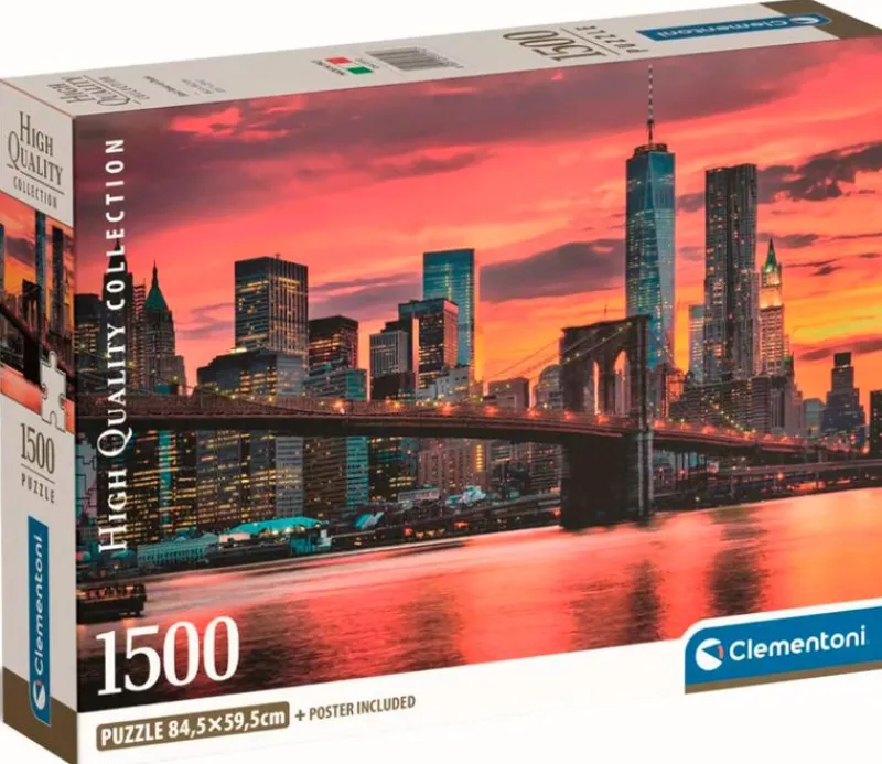 CLEMENTONI Puzzles Expertos: Más De 1000 Piezas|Puzzles Y Construcciones|Puzzle Rio al Atardecer 1500 Piezas
