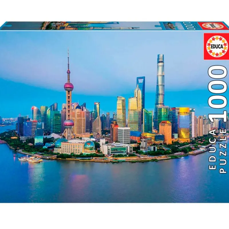 EDUCA Puzzles Y Construcciones|Puzzle Shanghai al Atardecer 1000 Piezas
