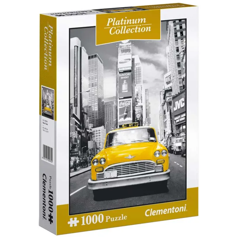 CLEMENTONI Puzzles Y Construcciones|Puzzle Taxi en Nueva York Colleción Platinum de 1000 Piezas
