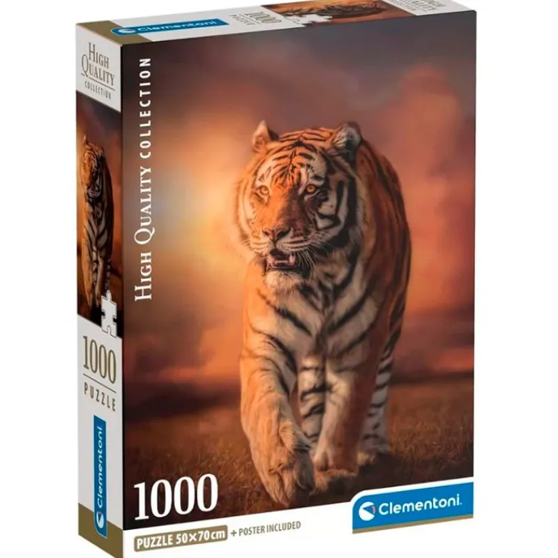 CLEMENTONI Puzzle Tigre 1000 Piezas- Puzzles Y Construcciones