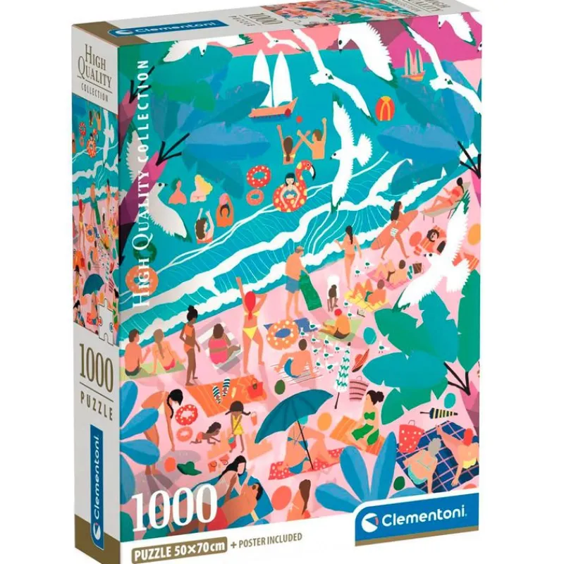 CLEMENTONI Puzzles Y Construcciones|Puzzle Verano en la Playa 1000 Piezas