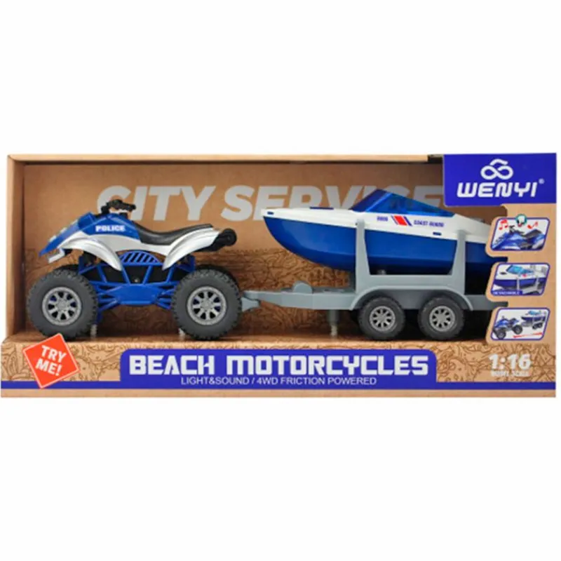 DRIM DISCOUNT Quad Remolque Escala 1:16 Luz y Sonido- Vehículos, Trenes Y Parkings