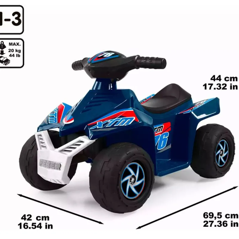 FEBER Vehículos Con Batería O Motor|Quad XTM 76 6V Azul Oscuro