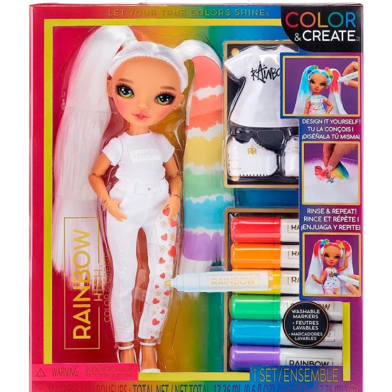 MGA Rainbow High Colour & Create Muñeca Ojos Verdes- Muñecas