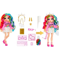 MGA Rainbow High Creative Crystals Muñeca Amaya Raine- Muñecas
