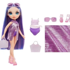 MGA Rainbow High Swim & Style Muñeca Violet Willow- Muñecas