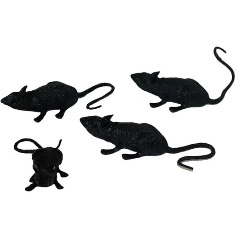 FIESTAS GUIRCA Ratas Bolsa 4 Unidades- Halloween