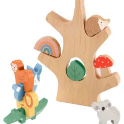 FISHER PRICE Juegos De Madera|Primera Infancia Y Preescolar|Árbol con Animales De Madera Montessori